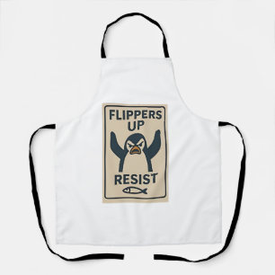 Penguins Against Tariffs Anti Trump Garden Flag Apron