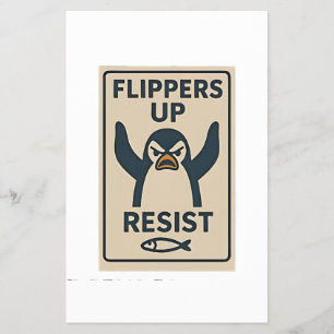Penguins Against Tariffs Anti Trump Garden Flag   Flyer