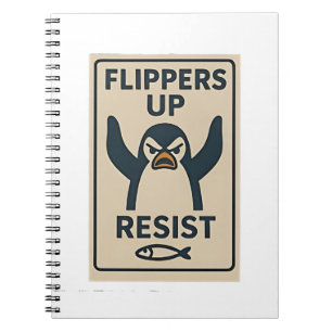 Penguins Against Tariffs Anti Trump Garden Flag   Notebook
