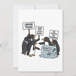 Penguins Against Tariffs Anti Trump Invitation