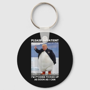 Penguins Against Tariffs Anti-trump Protest Hands Keychain