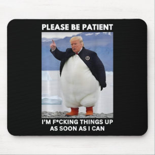 Penguins Against Tariffs Anti-trump Protest Hands  Mouse Pad