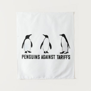 Penguins Against Tariffs Anti Trump Taxesx Politcs Tapestry