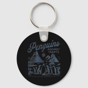 Penguins Against Tariffs Heard Island Funny Trump Keychain