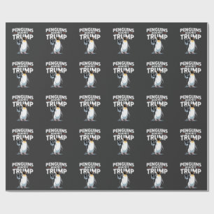 Penguins Against Trump Anti Trump Resist Tarrifs  Wrapping Paper