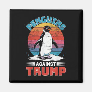 Penguins Against Trump Penguin Flippers Up Anti Tr Magnet