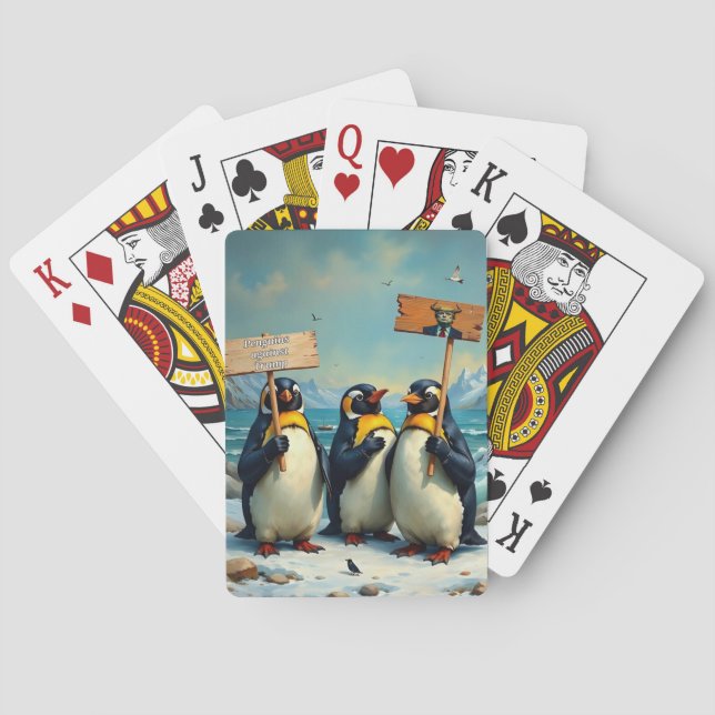 Penguins Against Trump  Playing Cards (Back)