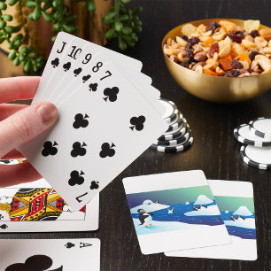 Penguins And Ice Playing Cards