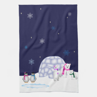 Penguins and Polar Bears Towel
