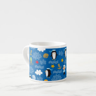 Penguins and Sailors Espresso Cup
