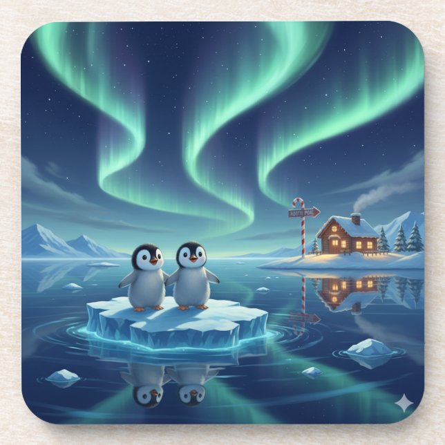 Penguins at the North Pole - Coaster (Front)