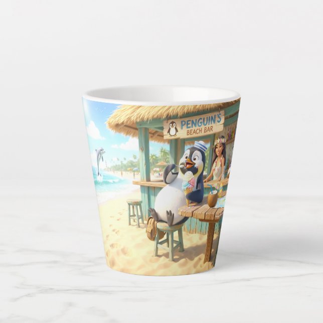 Penguin's Beach Bar Latte Mug (Front)