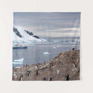PENGUINS BESIDE SEA TAPESTRY