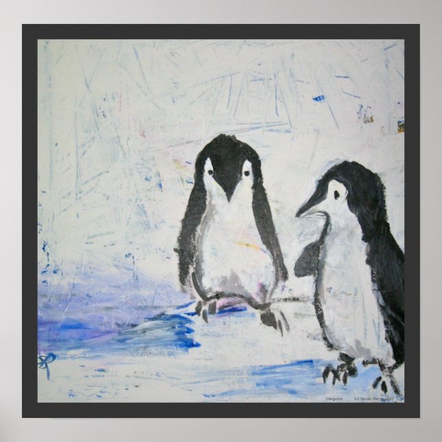 Penguins by Sarah Harris Art Print (Front)