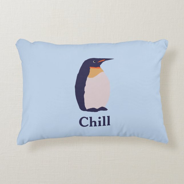 Penguins, chill accent pillow (Front)