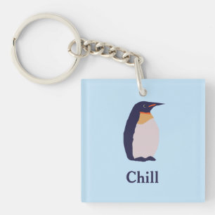Penguins, chill keychain