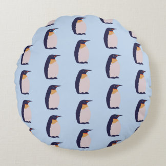 Penguins, chill round pillow