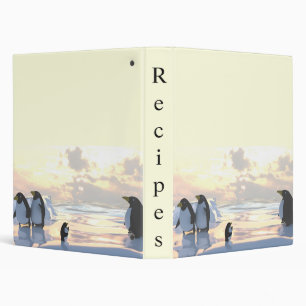 penguins chilling on an ice floe binder