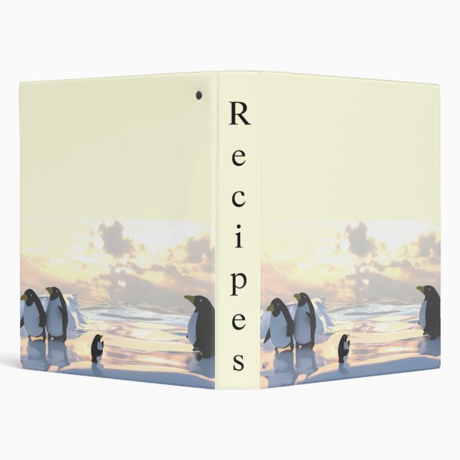  penguins chilling on an ice floe     binder (Background)