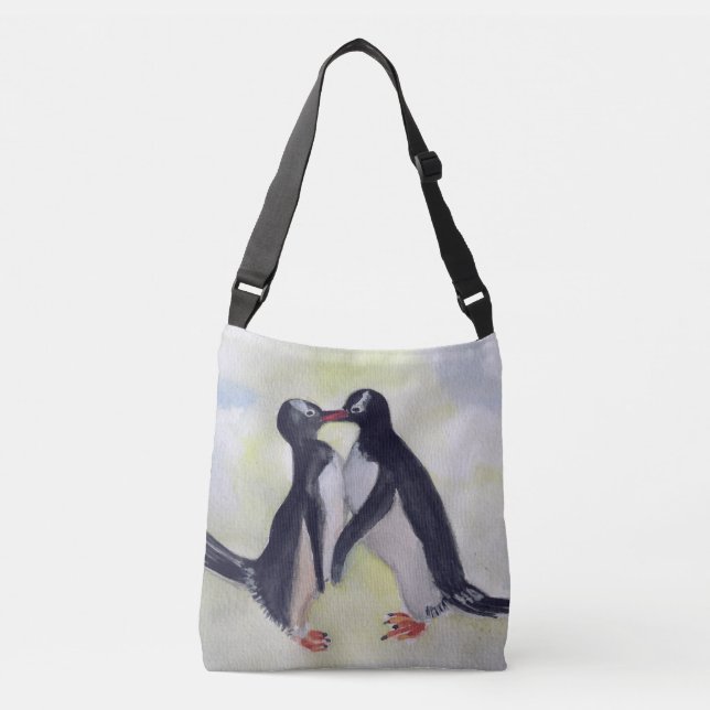 Penguins Custom All-Over-Print Cross Body Bag (Front)
