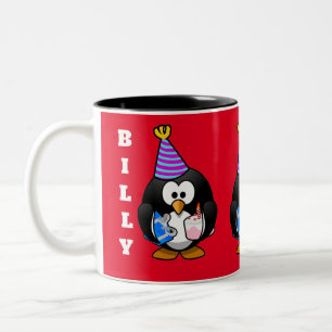  PENGUINS CUSTOM BIRTHDAY Two-Tone COFFEE MUG