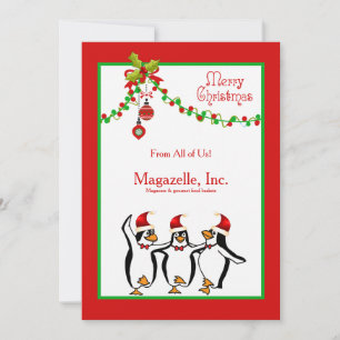 Penguins Dancing Holiday Card