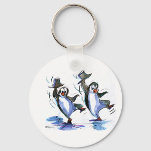 penguins dancing keychain