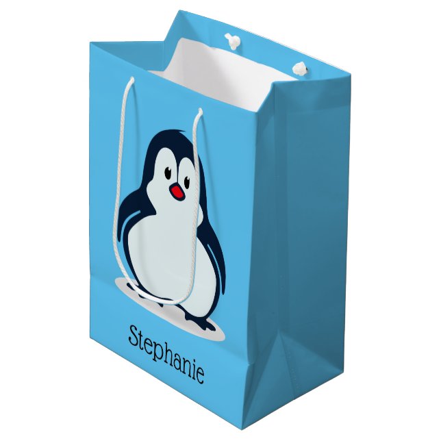 Penguins Design Gift Bag (Front Angled)