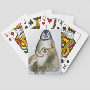 Penguins Drawing Playing Cards