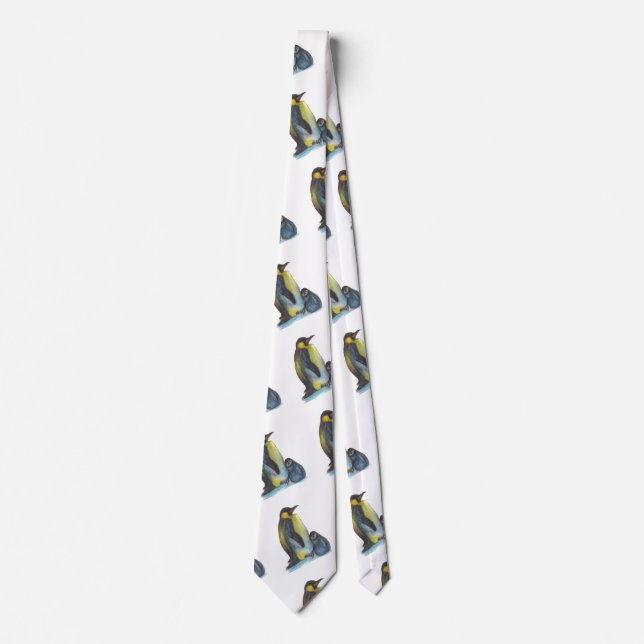 Penguins drawing  Tie (Front)