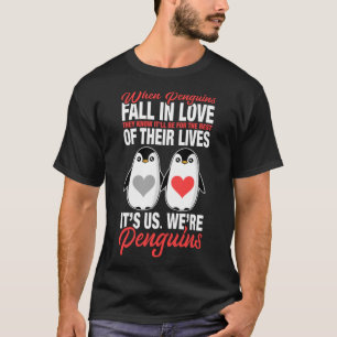Penguins Falling In Love Penguin Penguin Couple T-Shirt