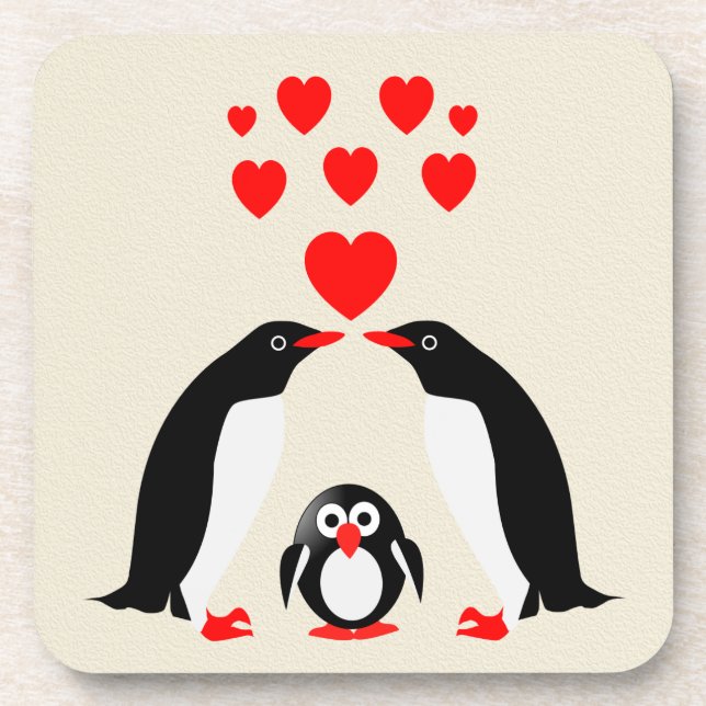 Penguins family coaster (Front)