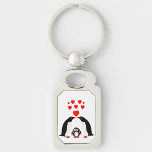 Penguins family keychain