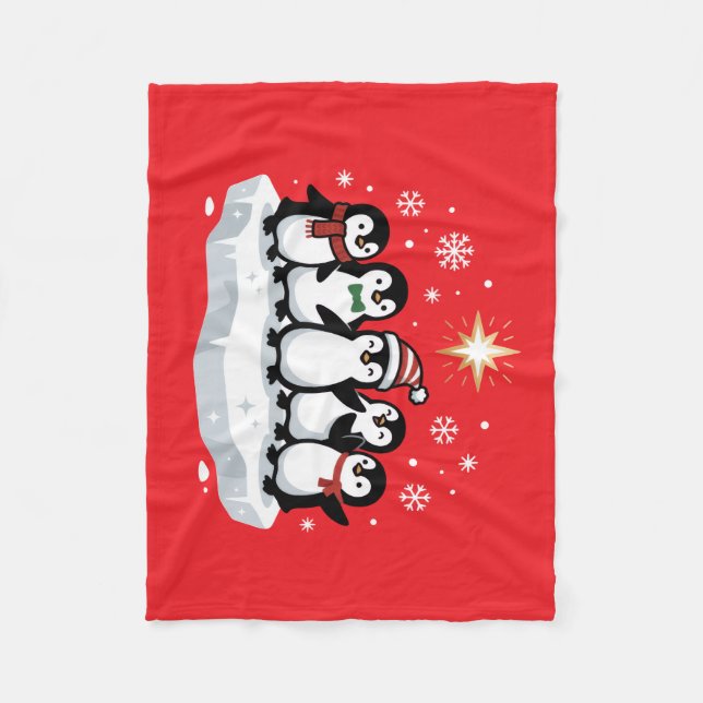Penguins Fleece Blanket (Front)