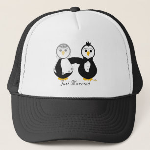Penguins Getting Married Just Married Trucker Hat