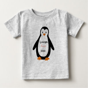 Penguins, Gigi and Name Baby T-Shirt