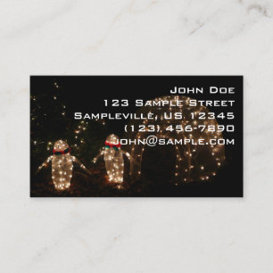 Penguins Holiday Light Display Business Card