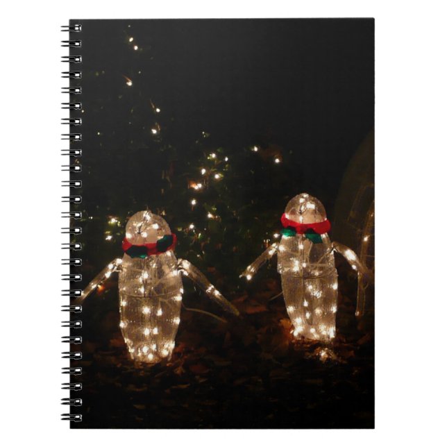 Penguins Holiday Light Display Notebook (Front)