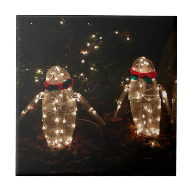 Penguins Holiday Light Display Tile (Front)