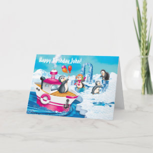 penguins in Antarctica Card