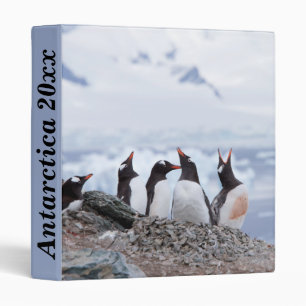 Penguins in Antarctica photo customizable Binder