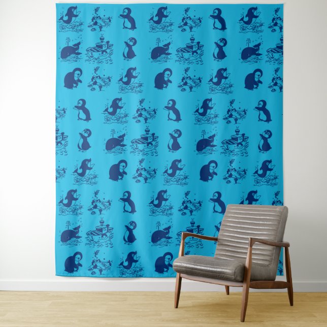 penguins in Antarctica Tapestry (In Situ)
