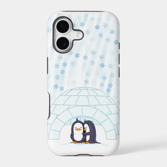 Penguins in Igloo While Snowing (Back)