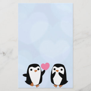Penguins in Love Stationery