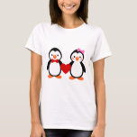 Penguins in Love T-Shirt<br><div class="desc">Two cute penguins</div>