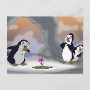 Penguins in the Spring Postcard