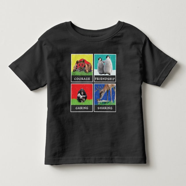 Penguins, Lion, Deer, Monkey Shirt Personalize (Front)