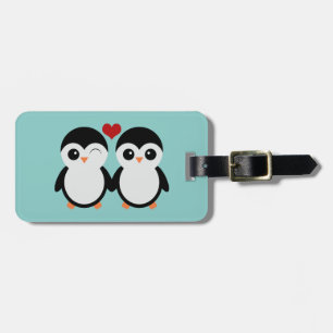 Penguins luggage tag