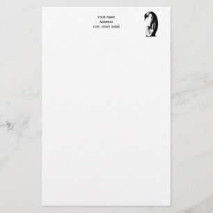Penguins Mother Baby Chick Writing Paper