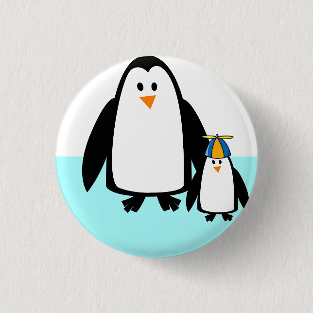 Penguins, Nature, Animal 1 Inch Round Button (Front)